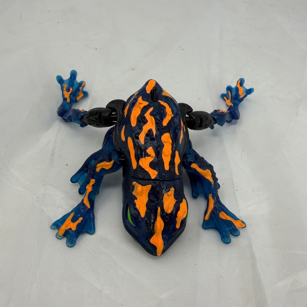Transformers Beast Wars Spittor Figure Blue Orange Poison Dart Frog 1996 Hasbro